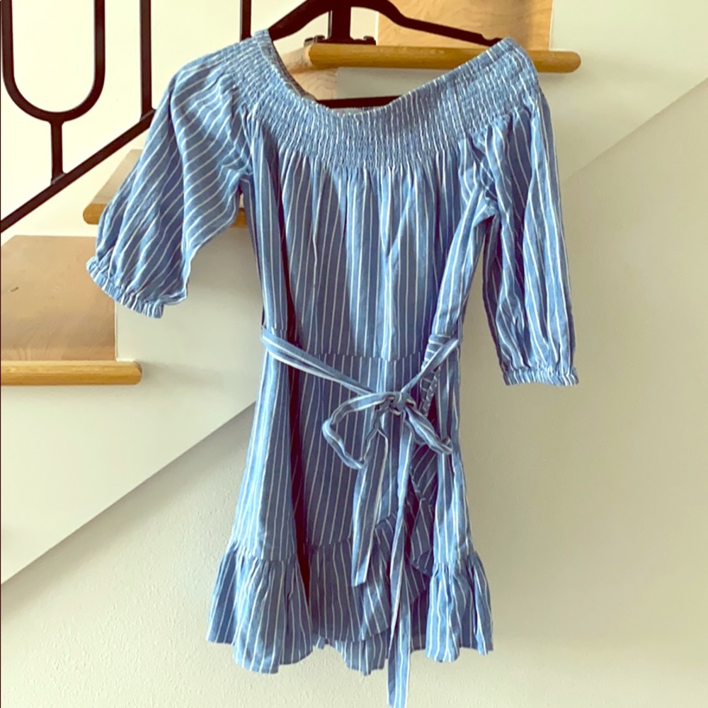 Stripped Ruffle Dress
